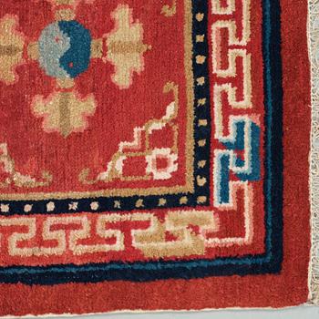 MEDITATION RUG. Semi-antique Baotou. 177,5 x 61,5 cm. China.