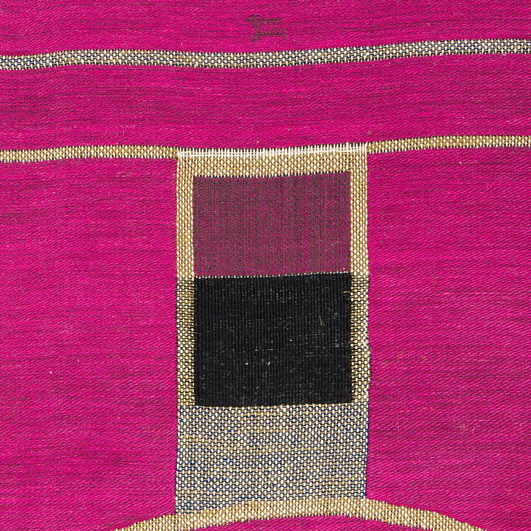 Dora Jung, bildvävnad, signerad, circa 213 x 114 cm.