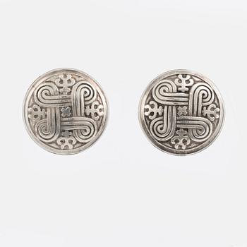 Kalevala Koru, collier "Paradis", and a pair of earrings, "Hannunvaakuna", silver, Finland,