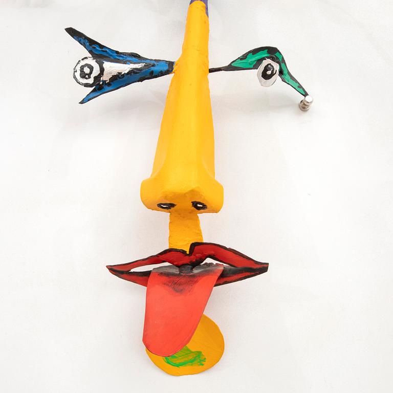 Timo Solin, a signed painted metal sculpture.