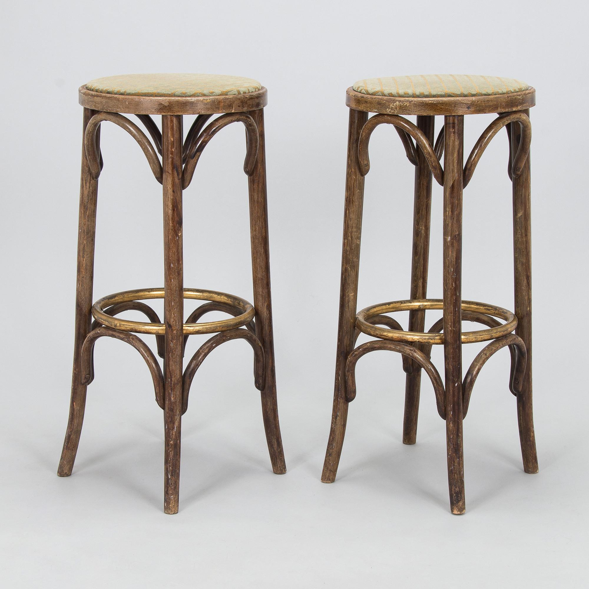 A pair of bar stools, Thonet, first half of the 20th century.