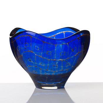 Sven Palmqvist, a "Ravenna" glass bowl, Orrefors 1978.