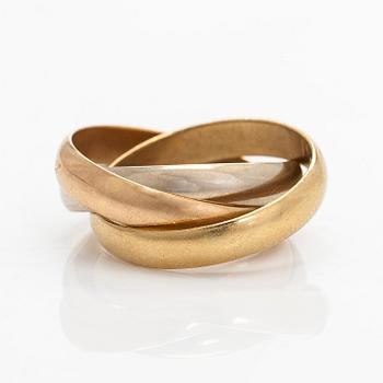 Cartier, ring, “Trinity”, 18K gold in three colours.