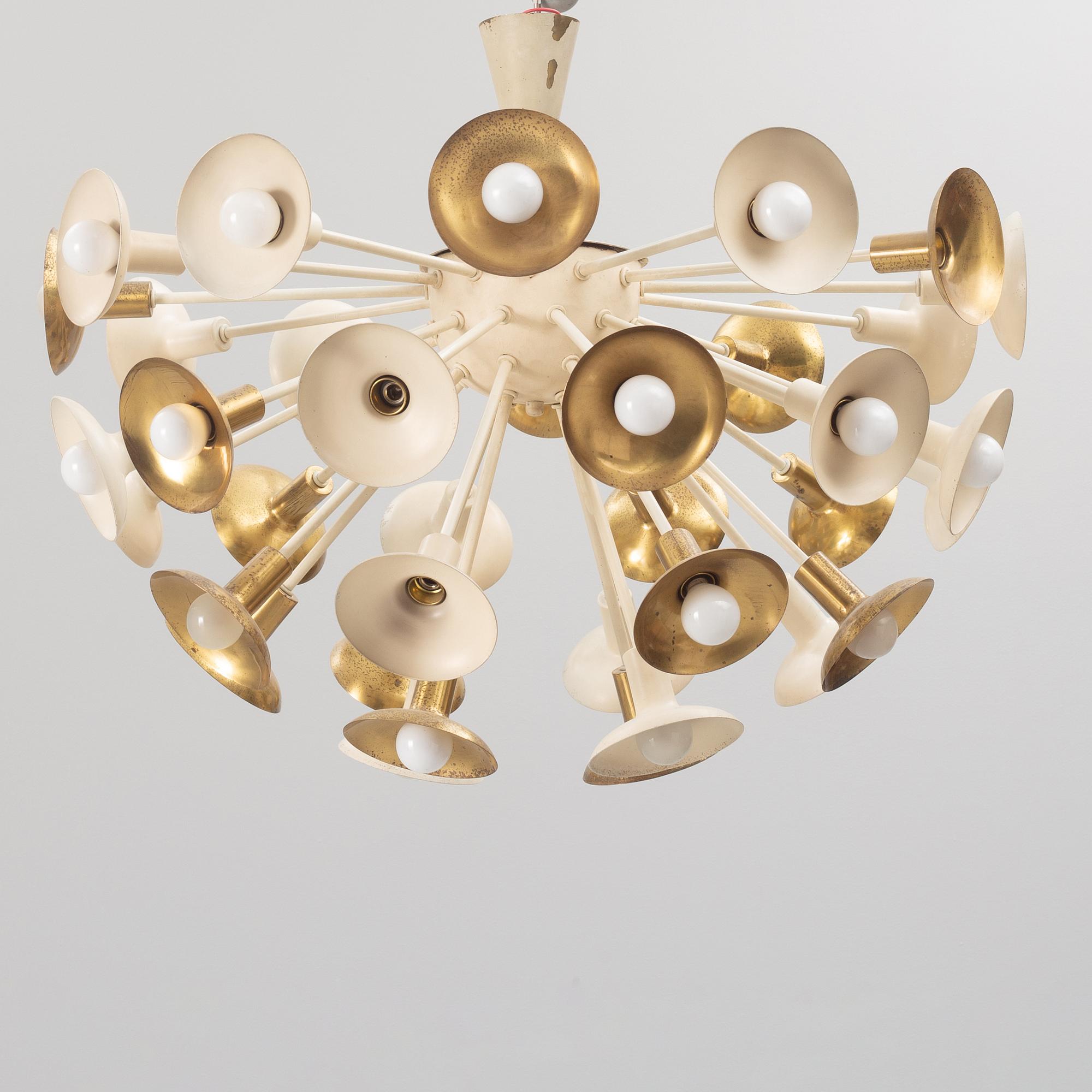 A model sputnik ceiling lamp, 1950's/70's.