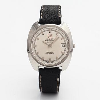 Omega, Electronic, 300 Hz, armbadnsur, 38 mm.