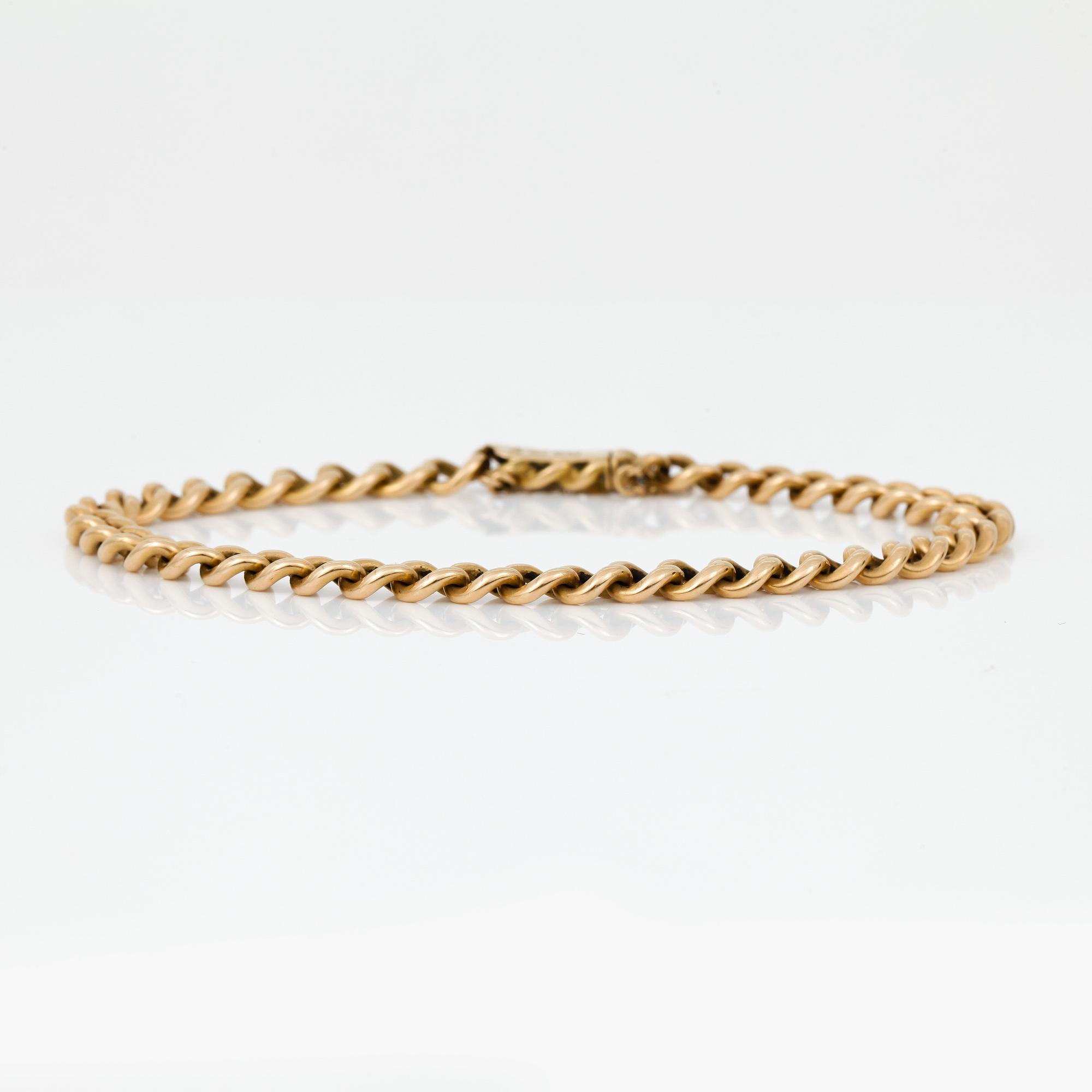 ARMBAND, guld 18k, K. Anderson, Stockholm 1939. Vikt ca 19 gram.