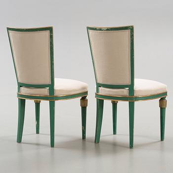 A set of two Swedish Grace armchairs and two chairs 'Marieberg' by Nordiska Kompaniet, ca 1929-30.