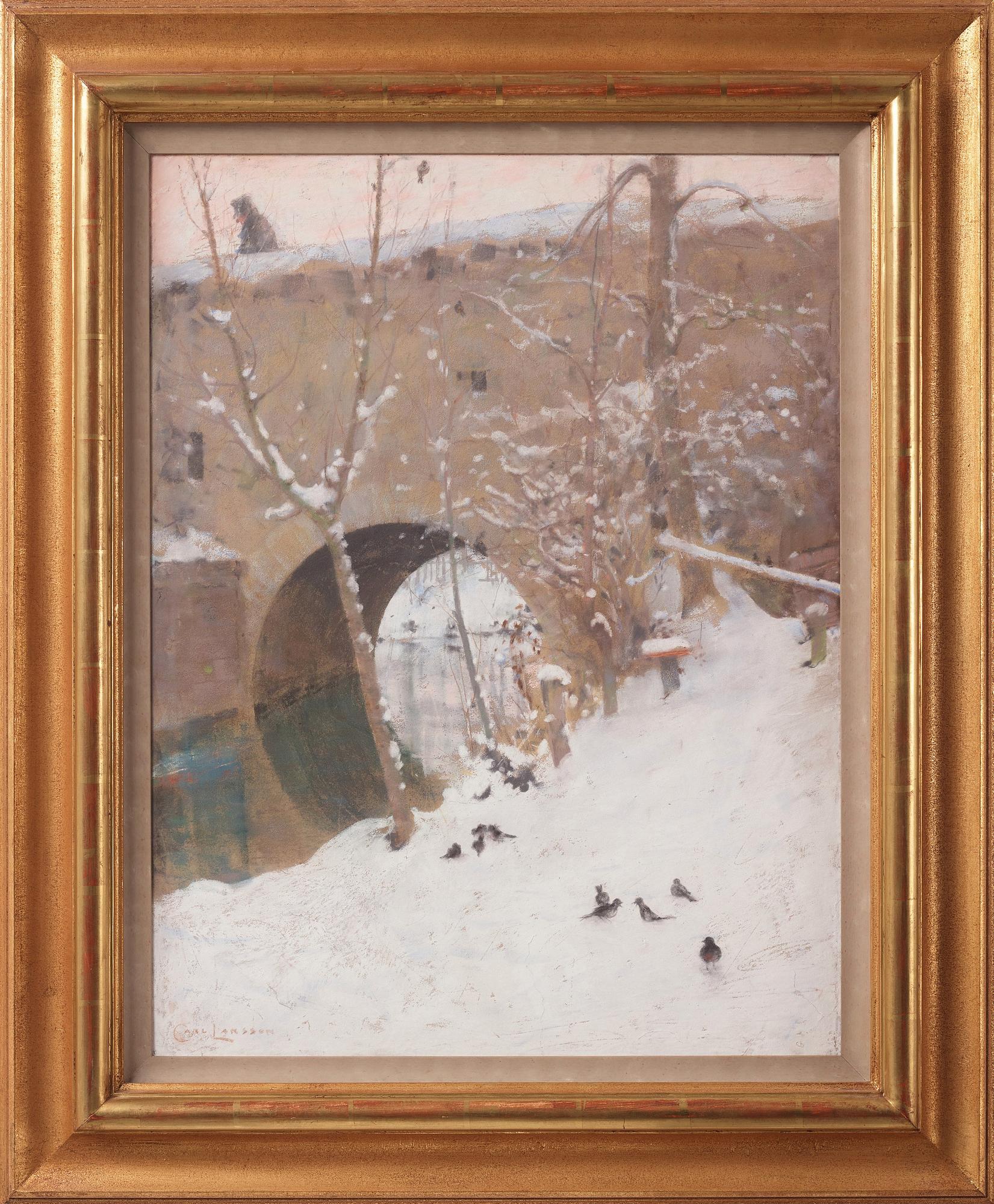 Carl Larsson, "Snö i Grez".