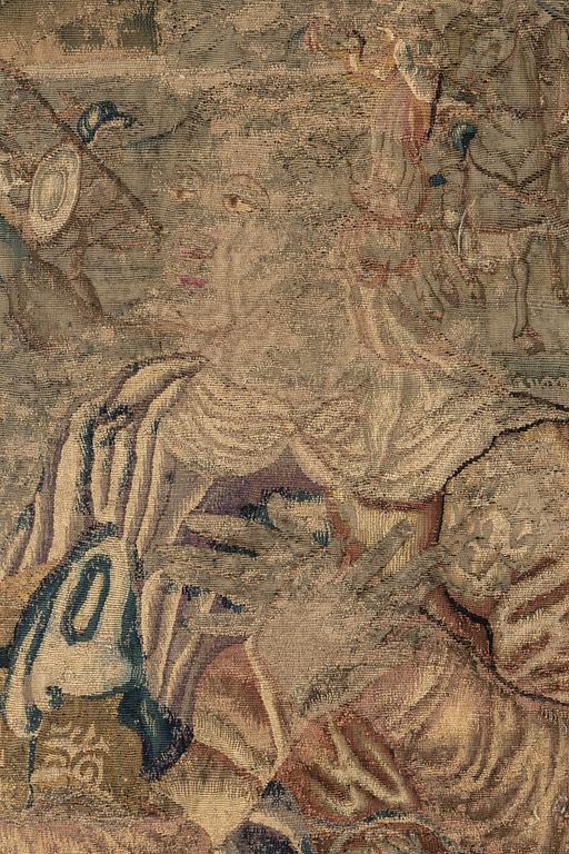 A TAPESTRY FRAGMENT, tapestry weave, ca 147 x 115 cm, 17th-18th century.