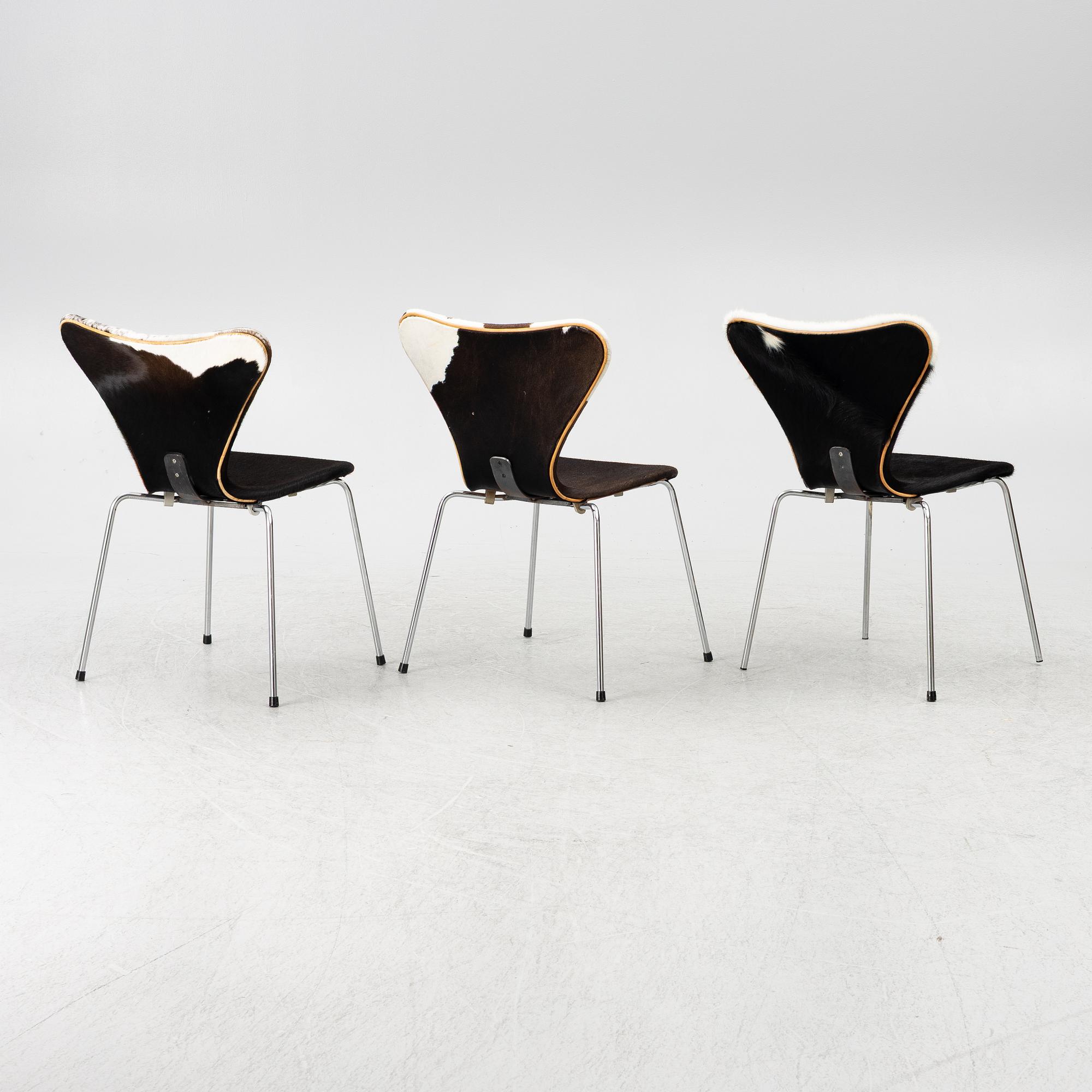 Arne Jacobsen, six 'Serie 7' chairs.