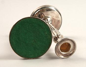 LJUSSTAKAR, ett par. Silver. C.G Hallberg 1960/70-tal.