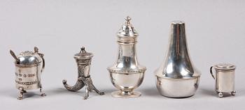 PARTI SILVER, 5 delar, bla London 1905.