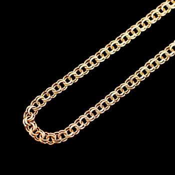 COLLIER, 18 k guld. Vikt 22 g.