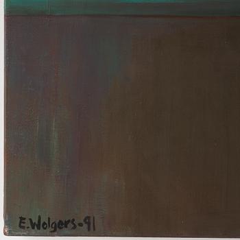Eva Wolgers, oil on canvas, signed, dated -91.