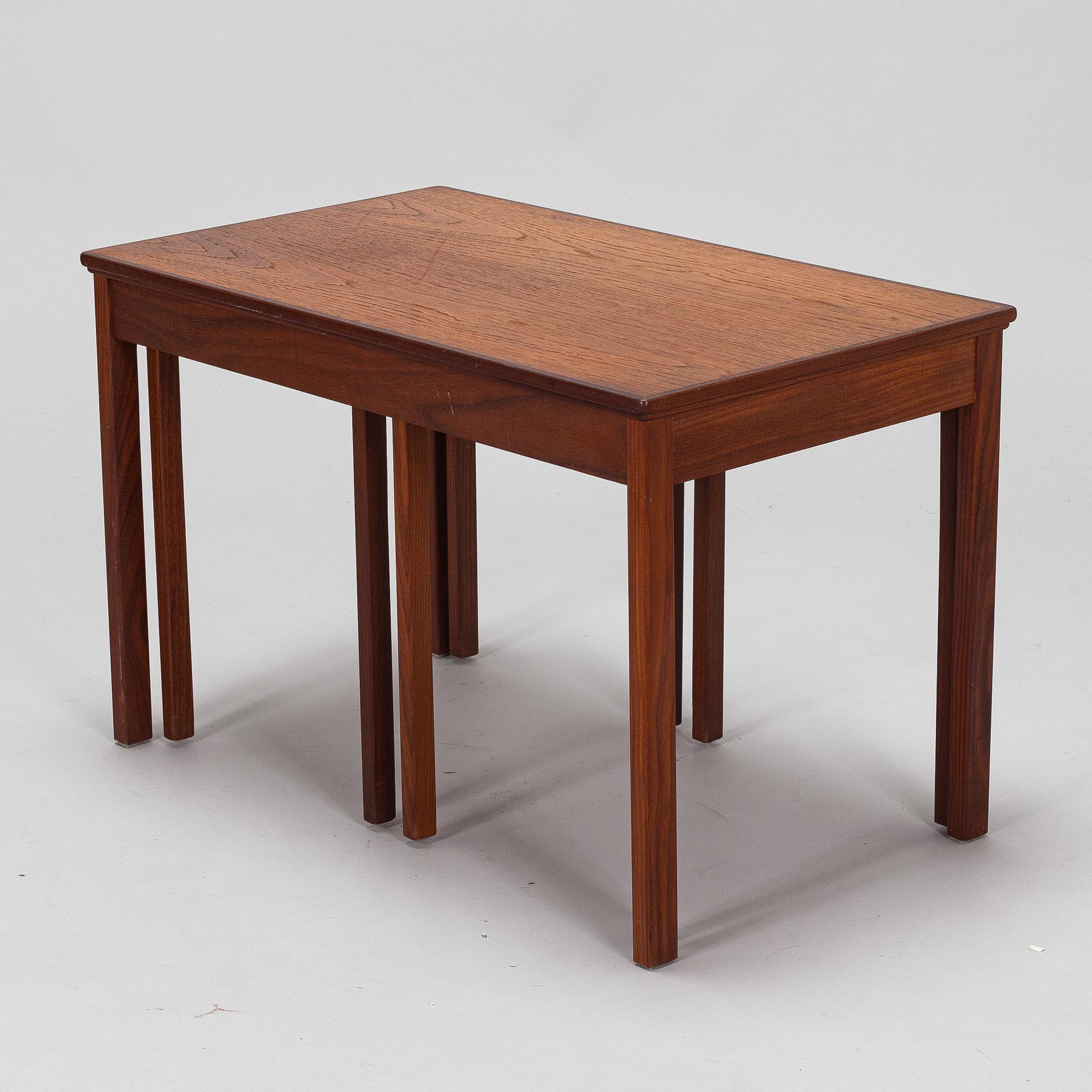 Three part serial table, 1960s.
