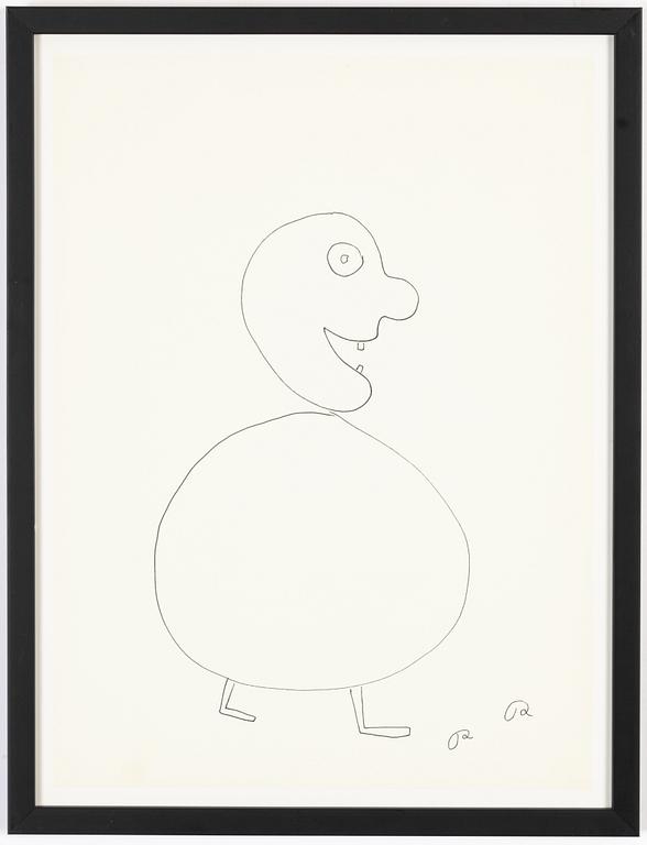 Roger Risberg, indian ink drawing, signed. Executed in 2008.