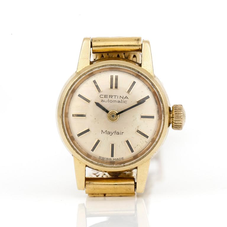 DAMARMBANDSUR, Certina Automatic Mayfair, 18 k gul, tot vikt ca 30,4 gram.