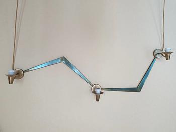 Harald Notini, attributed to, custom-made wall lamp, possibly by Arvid Böhlmarks Lampfabrik 1950s.