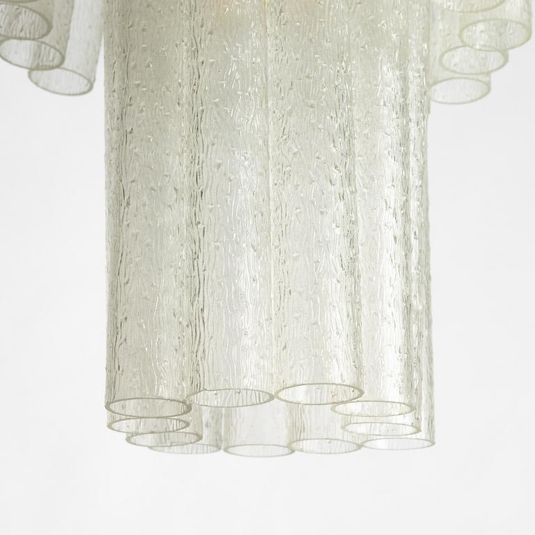 A glass chandelier, late 20th century.