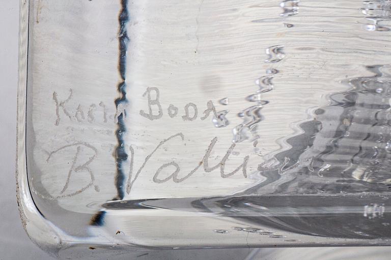 Bertil Vallien, a signed Kosta Boda glass sculpture.