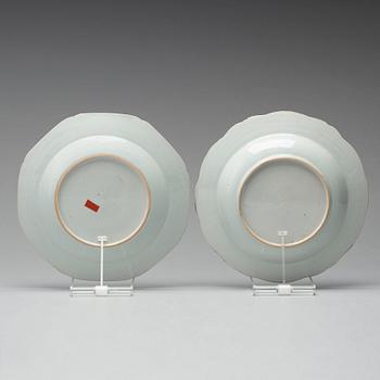A set of ten 'Double Peacock' dishes, Qing dynasty, Qianlong (1736-95).
