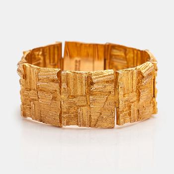 Björn Weckström, A 14K gold bracleet "Suma". Lapponia 1974.