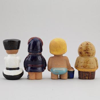 LISA LARSON, figurer, 8 st, stengods, Gustavsberg.