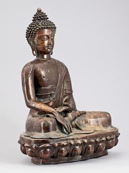 BUDDHA, brons, orientalisk, 18/1900-tal.