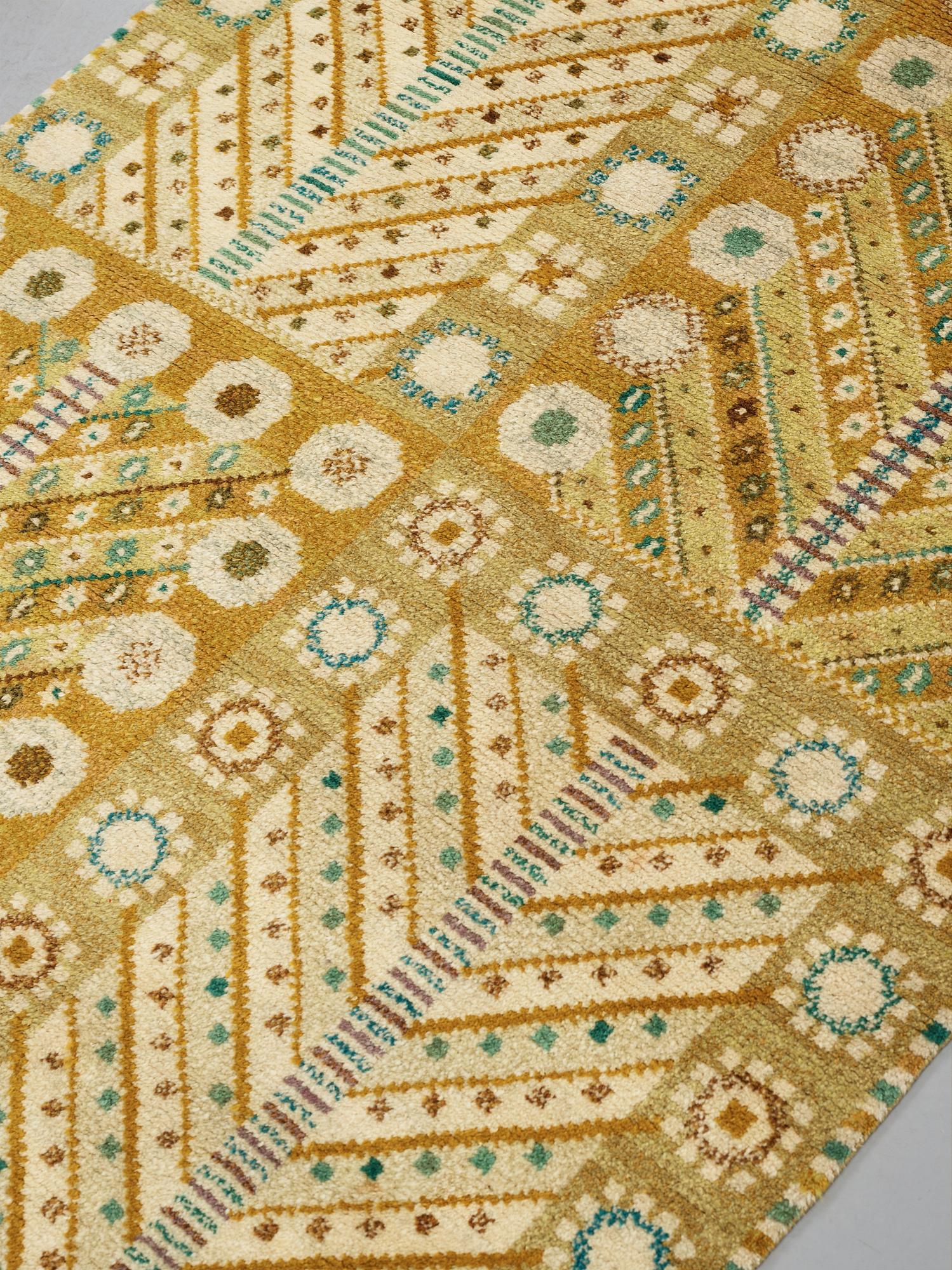 Marianne Richter, MATTA, "Gula trädet", flossa, ca 199,5 x 135 cm, signerad AB MMF MR.