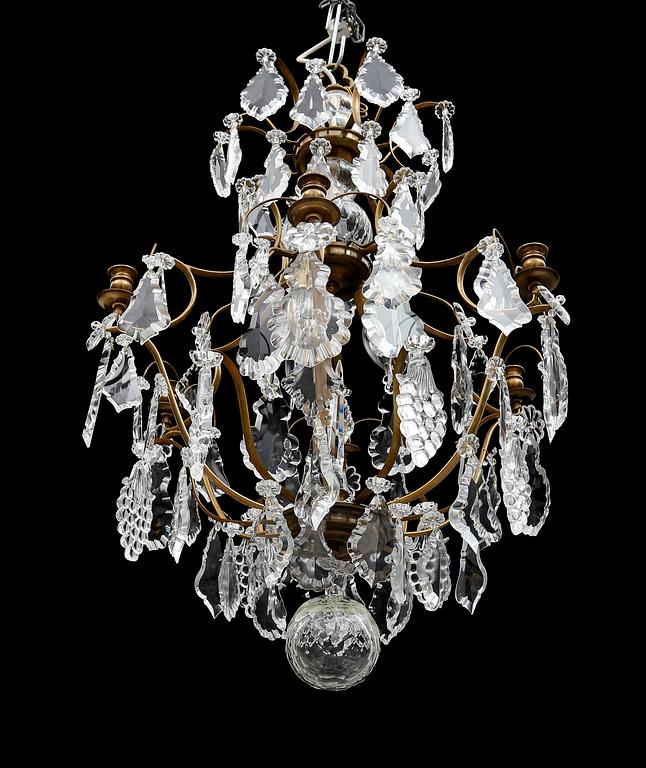 LJUSKRONA, barockstil, 1900-/2000-tal. Höjd 85 cm.