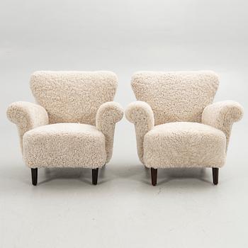 Armchairs, a pair, Swedish Modern, 1940s.