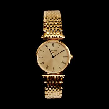 ARMBANDSUR, guld på stål, Longines.