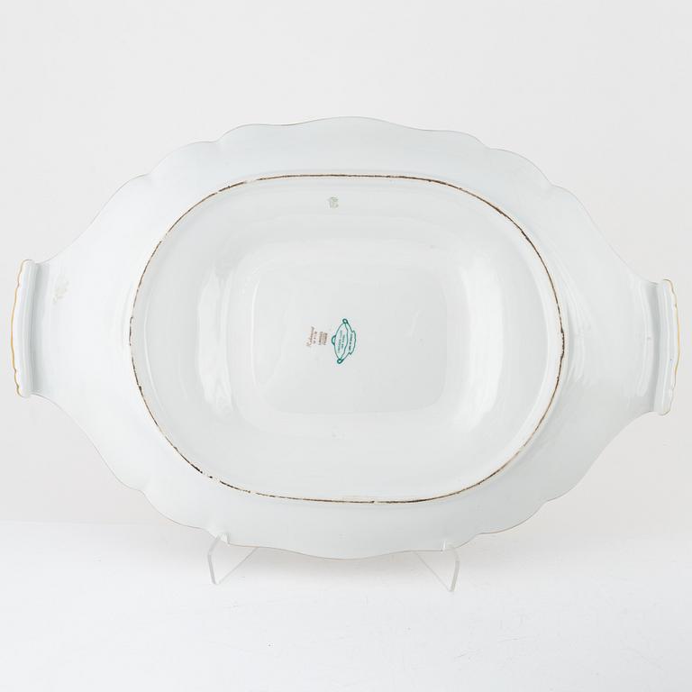 Tureen with lid and tray, Limoges, France, 20th Century.