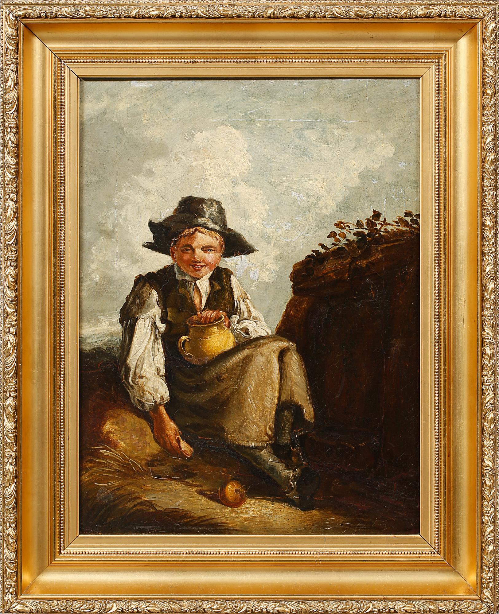OKÄND KONSTNÄR, olja på duk, osignerad, 1800-tal.