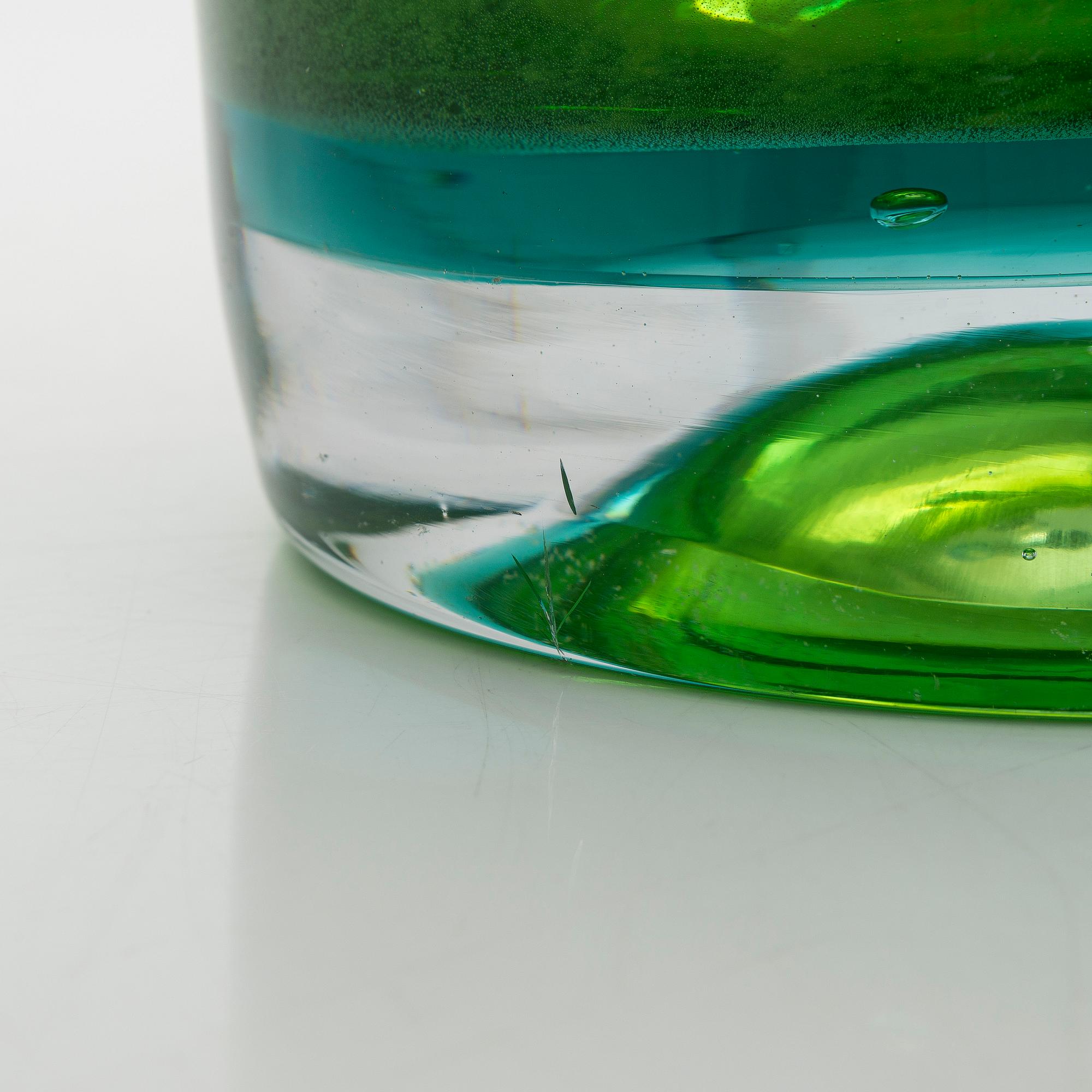 Oiva Toikka, "Pampula" malja / veistos, signeerattu Oiva Toikka Nuutajärvi Notsjö.