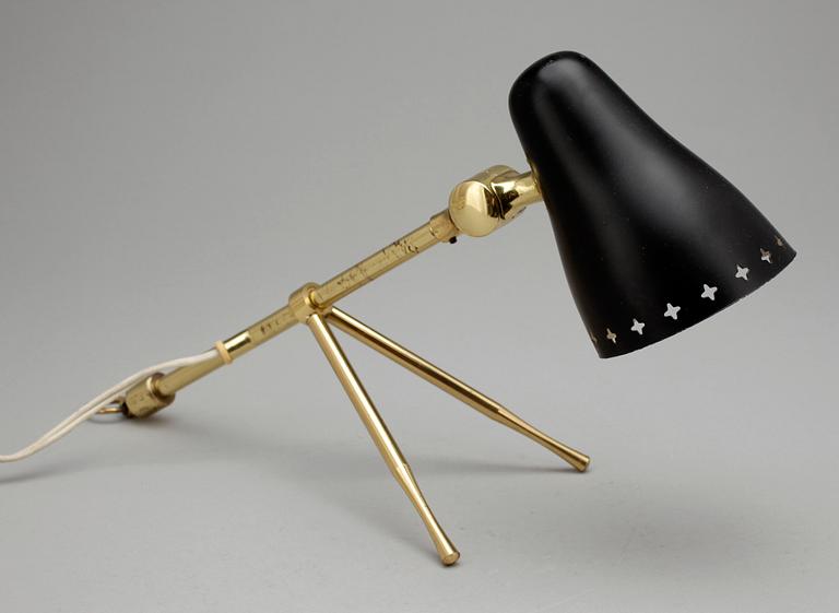 BORDSLAMPA, mässing, möjligen Boris Lacroix, omkring 1900-talets mitt.