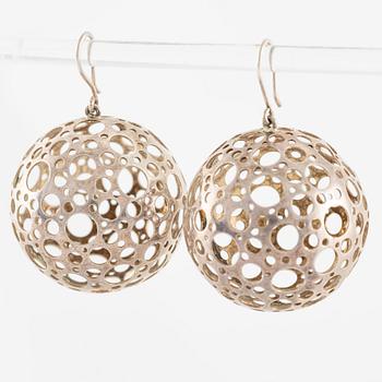 Liisa Vitali, earrings, "Ladybug", silver.