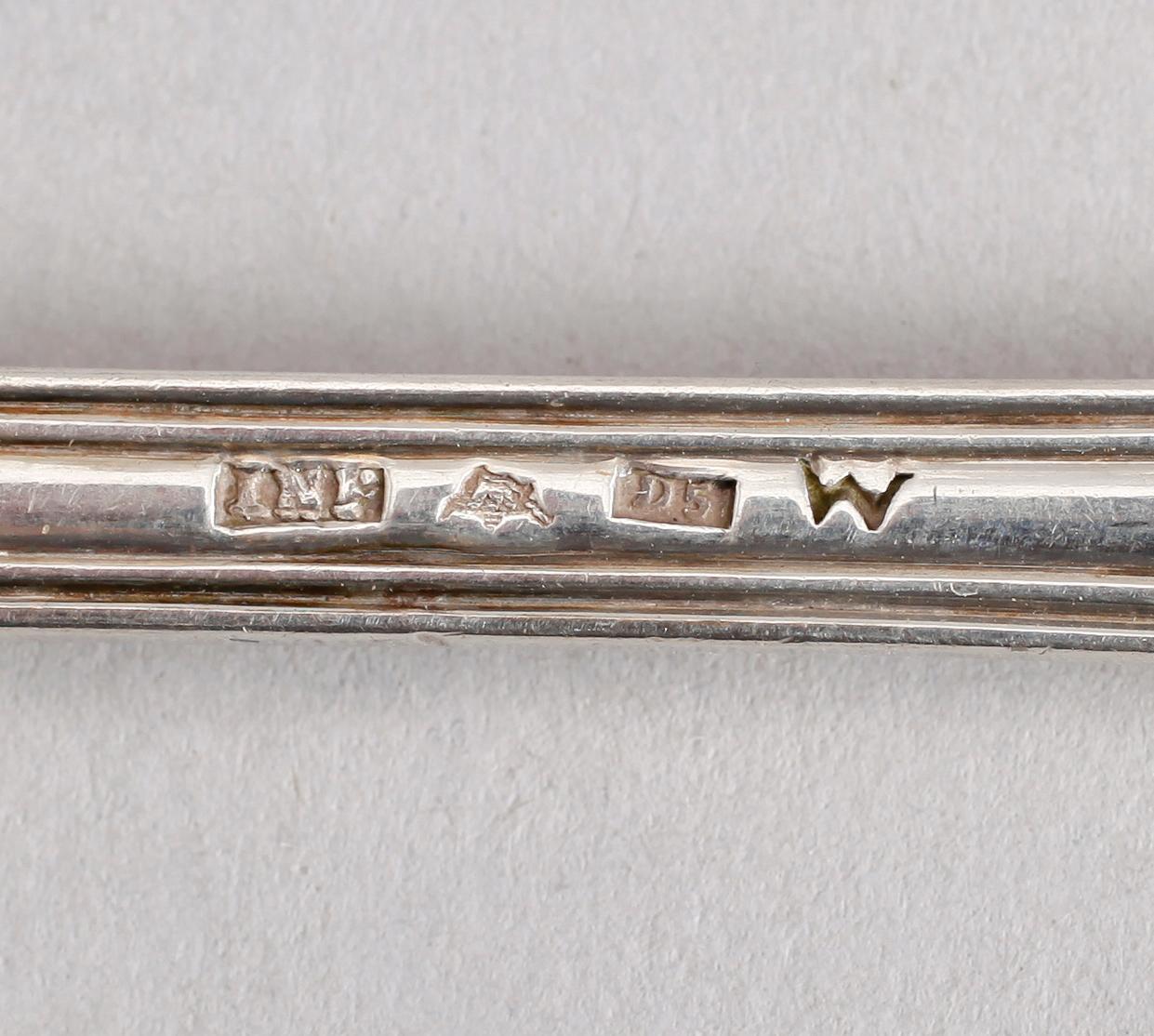 BESTICK, 18 delar, silver, olika modeller. Vikt ca 228 gram.