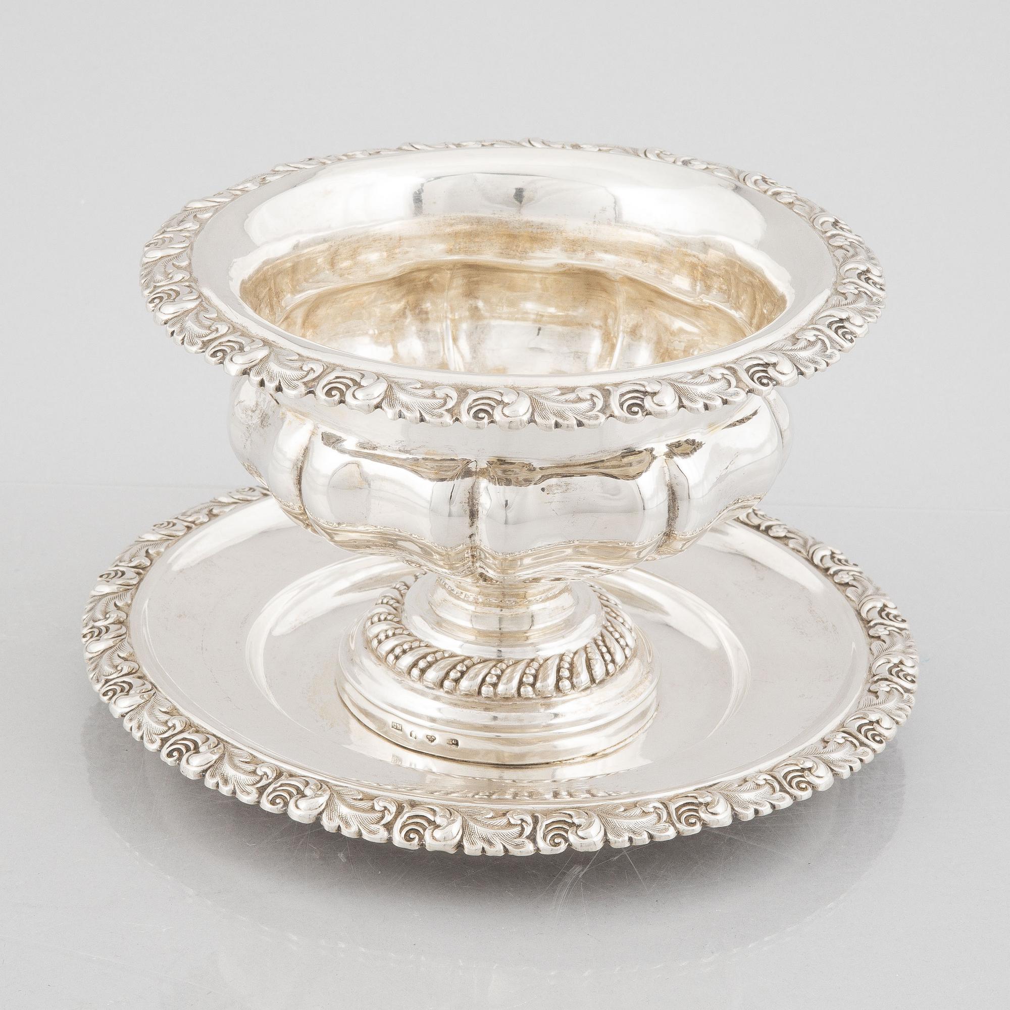 A Swedish Late Empire Silver Sauce Bowl, mark of Carl Nyström, Stockholm, probably 1846.