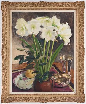 Olle Hjortzberg, Stilleben med amaryllis.