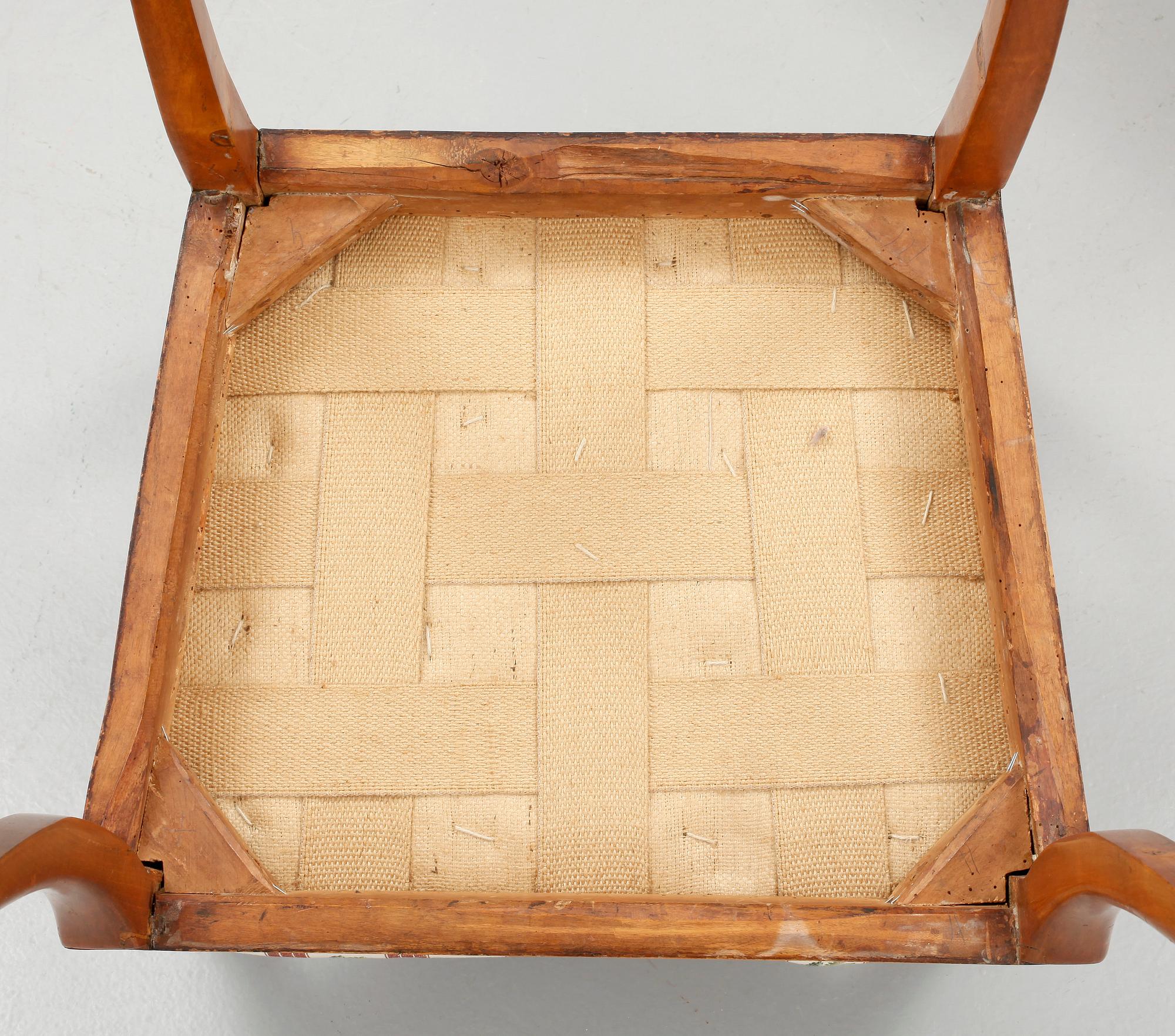 KARMSTOLAR, ett par, empire, 1800-talets första hälft.