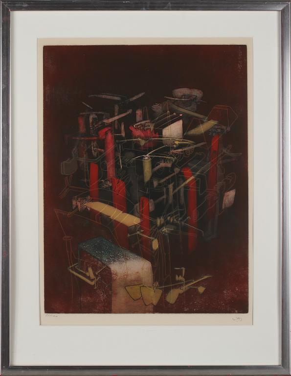 ROBERTO MATTA, färgetsning, signerad och numrerad 25/100.