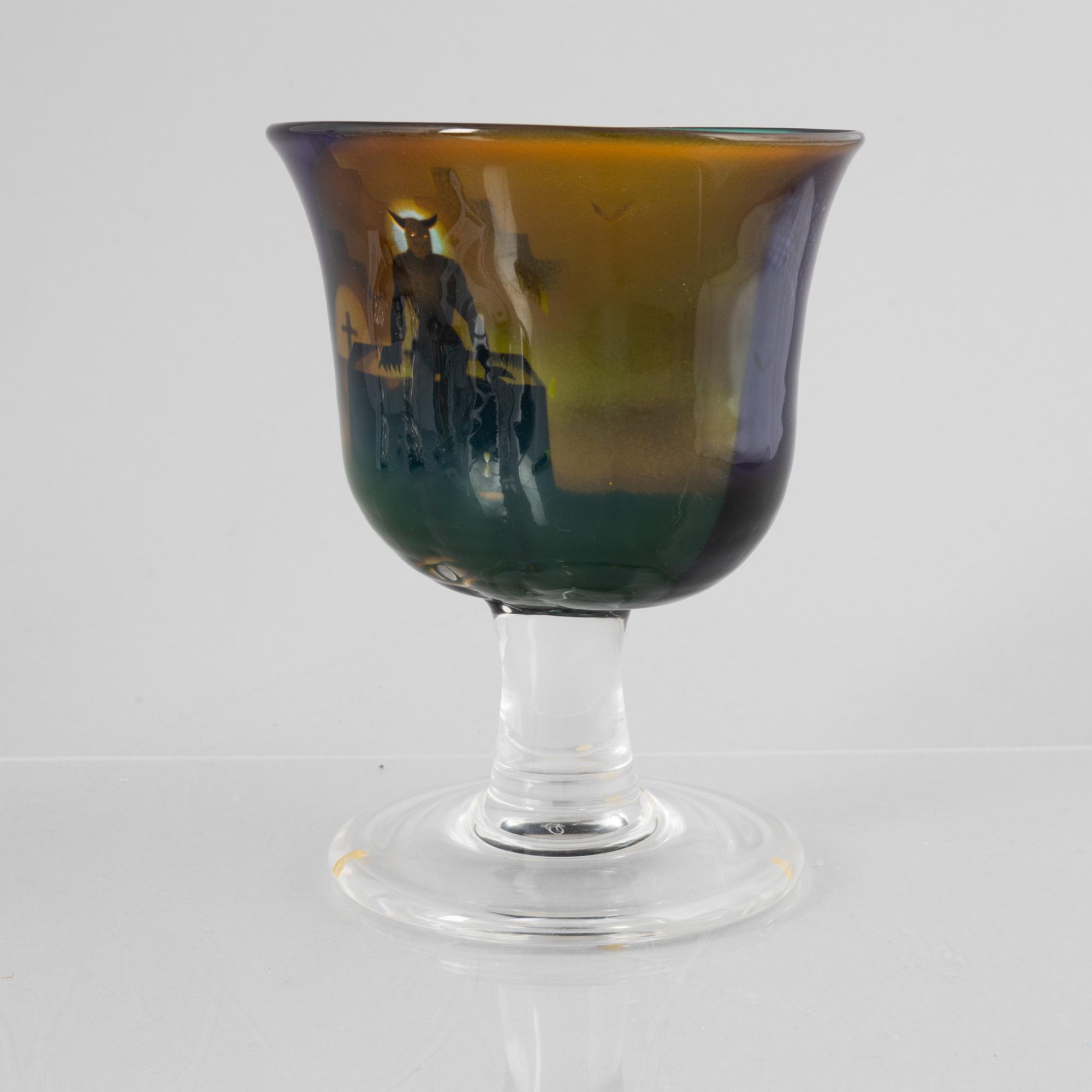 Bertil Vallien, a unique glass bowl, Kosta Boda.