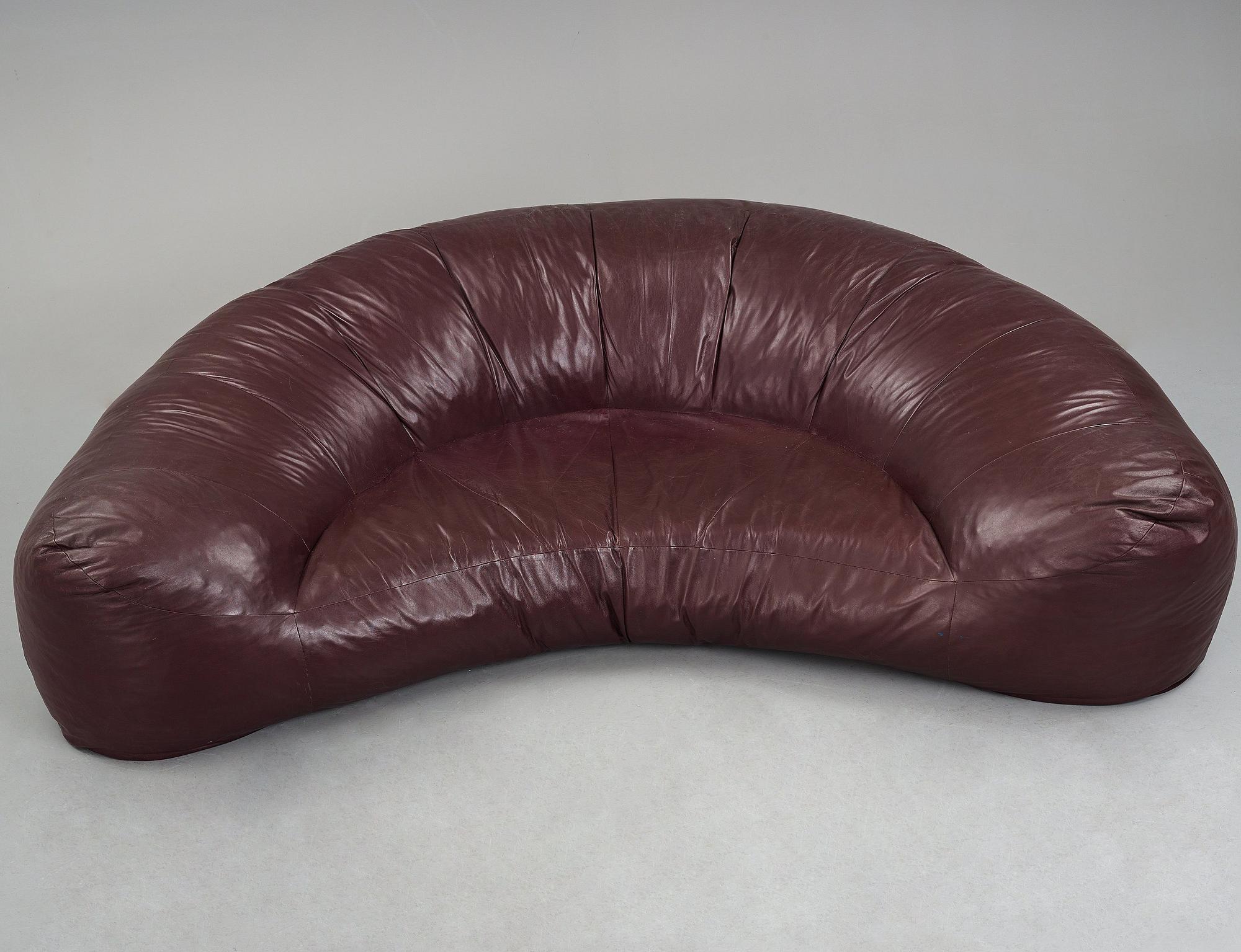 Raphael Raffel / Raphaël, a 'Croissant'  sofa, Maison Honoré, Paris 1970's.