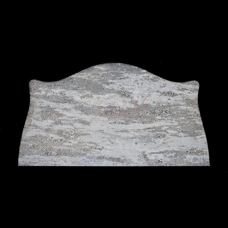 STENSKIVA, kolmårdsmarmor, rokokostil.