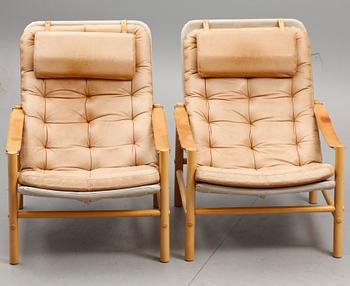 FÅTÖLJER, ett par, "Junker", Bror Boije, Dux, 1900-talets andra hälft.