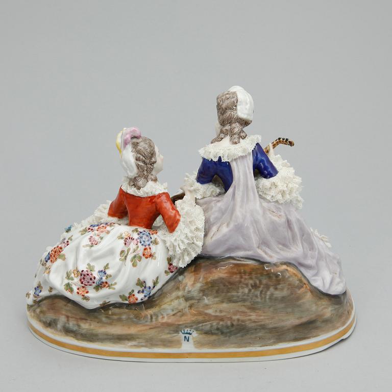 FIGURIN, porslin, Neapel liknande märke, 1900-talets andra hälft.
