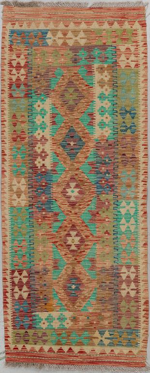 A RUG, kilim 192 x 77 cm.