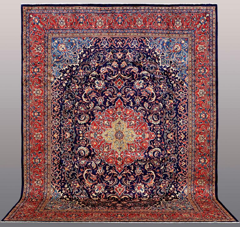 A carpet, Kashmar, ca 395 x 306 cm.
