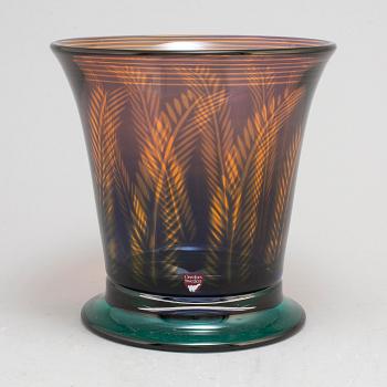 A glass vase by Gunnar Cyrén, Orrefors, signed and numbered 960027 EA 2-89.